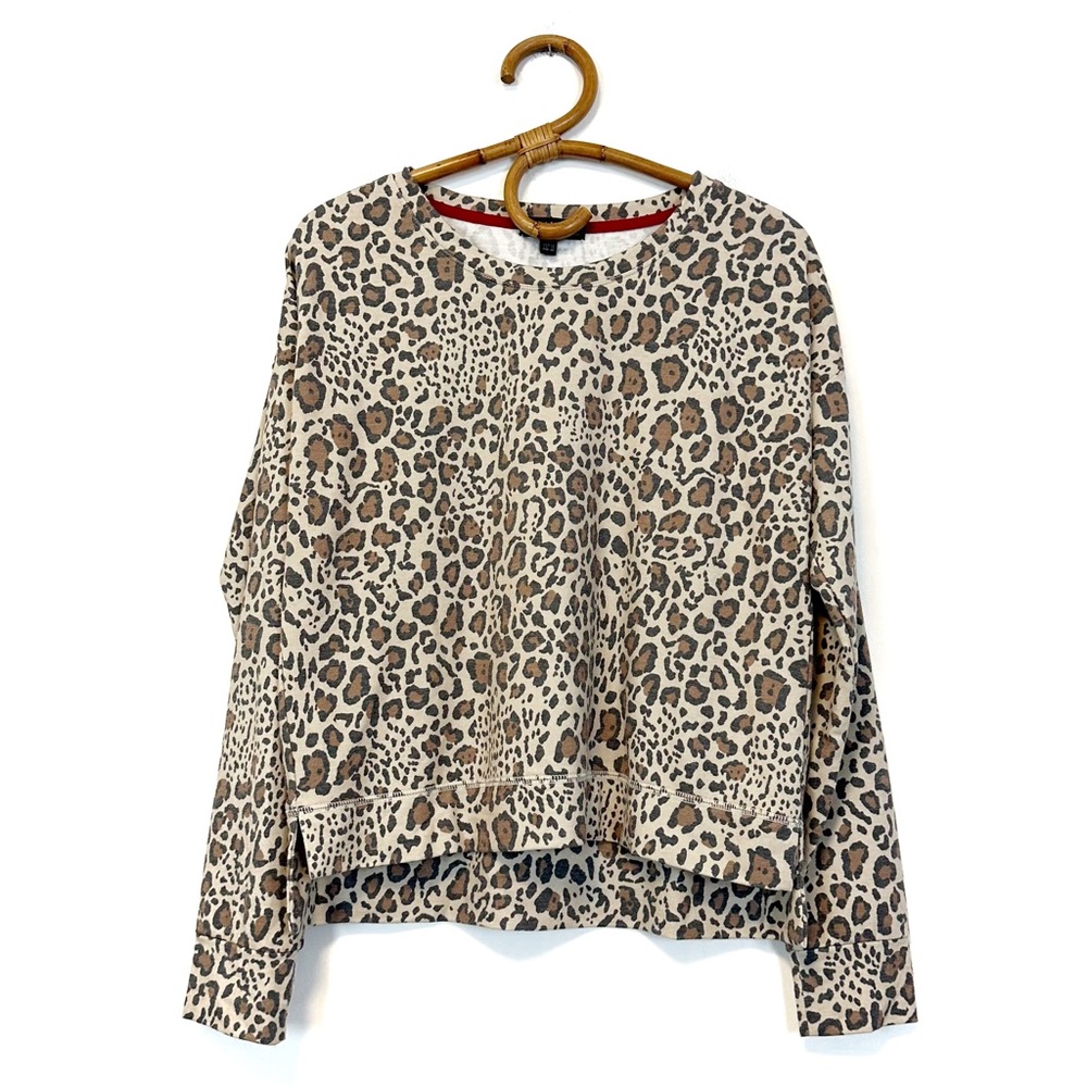 PJ Salvage | Leopard Print Long Sleeve Top Size XS